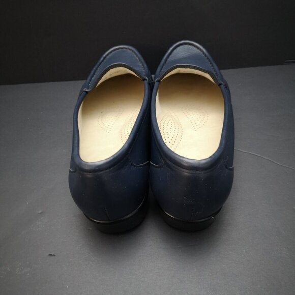 Tripad SAS Ladies Size 8 Navy Faux Leather Comfort Foot Bed Loafers - Picture 4 of 8